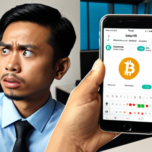 **

A Malaysian individual looking confused while holding a smartphone displaying a cryptocurrency trading app. Overlaid on the image are question marks and a stylized representation of the Malaysian Ringgit (RM) symbol, illustrating the concept of crypto tax confusion in Malaysia. The background should be a modern, minimalist office setting.

**